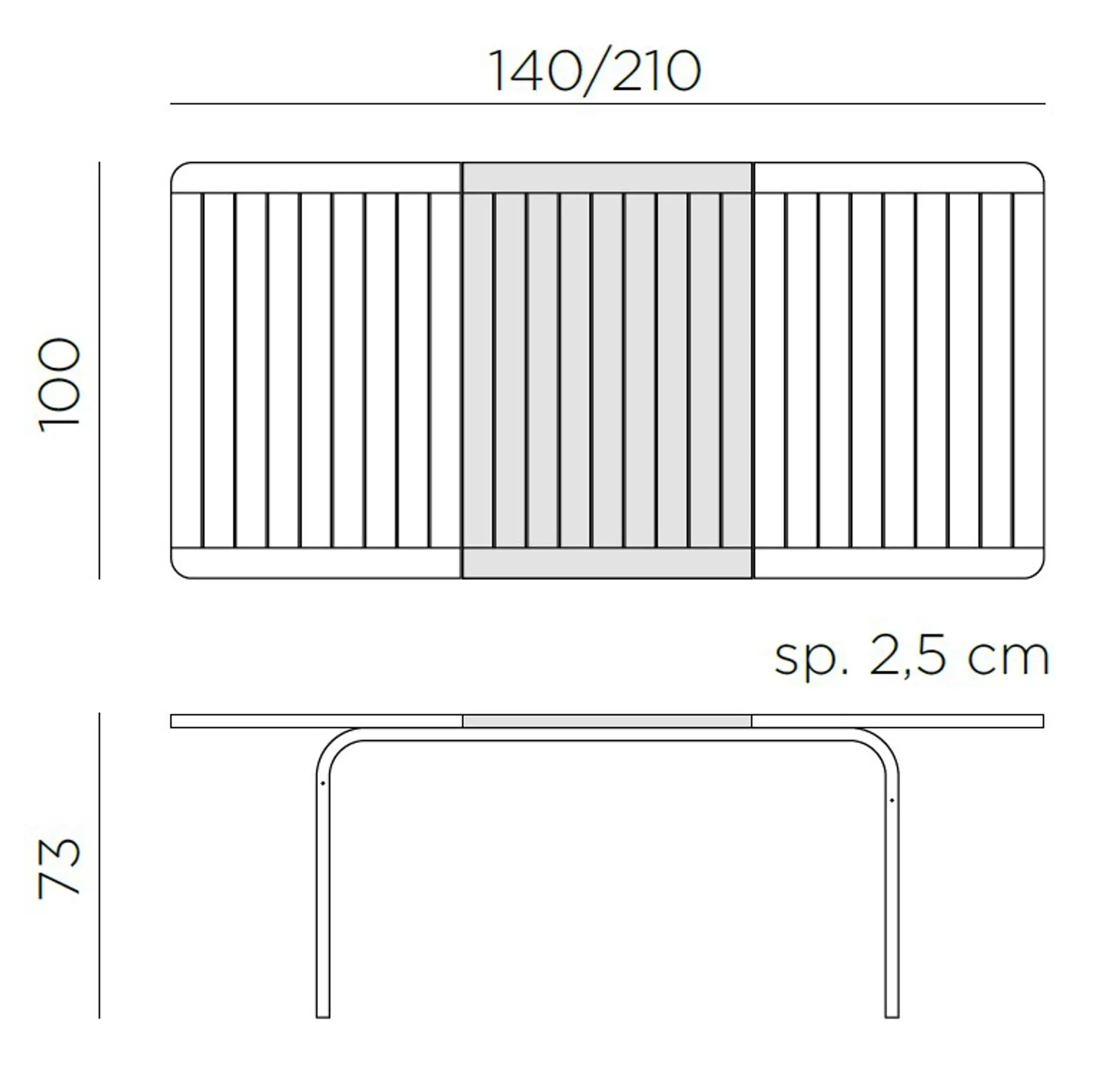 mesa alloro 140 extensivél