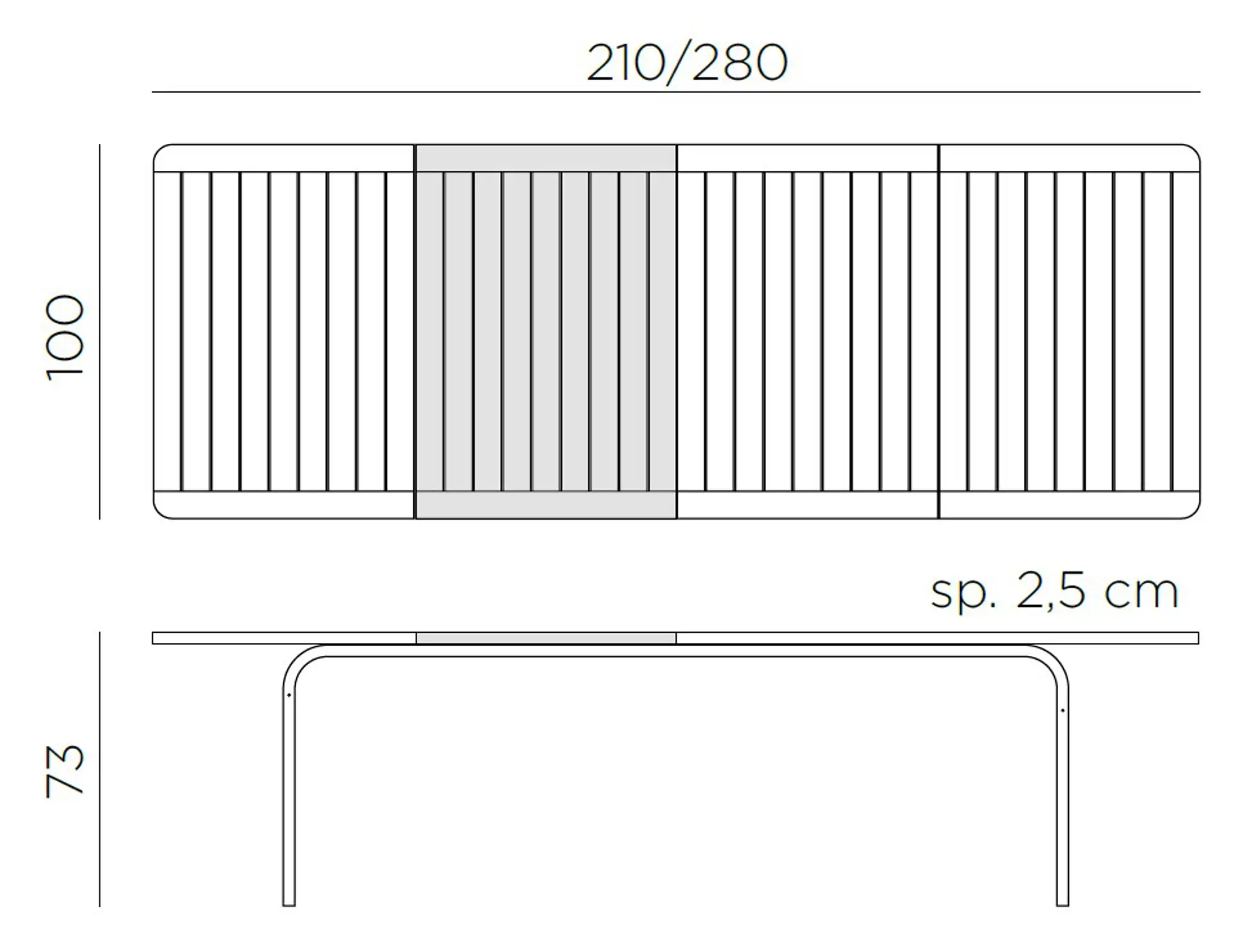 mesa alloro 210 extensivél