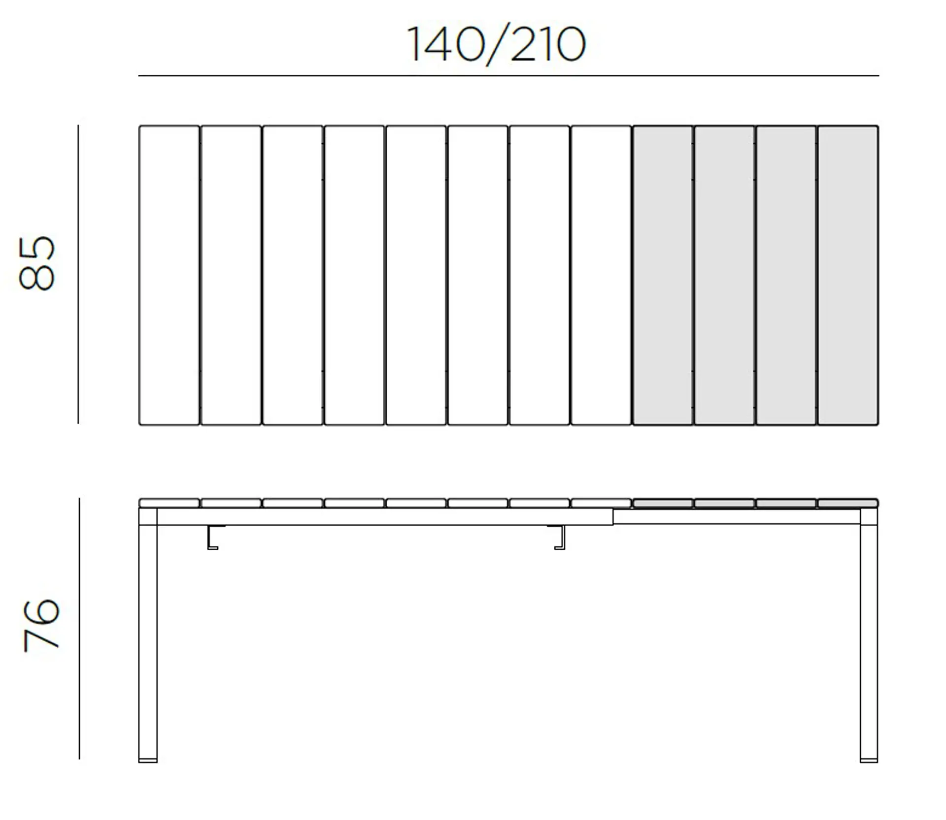 mesa rio alu 140 extensivél