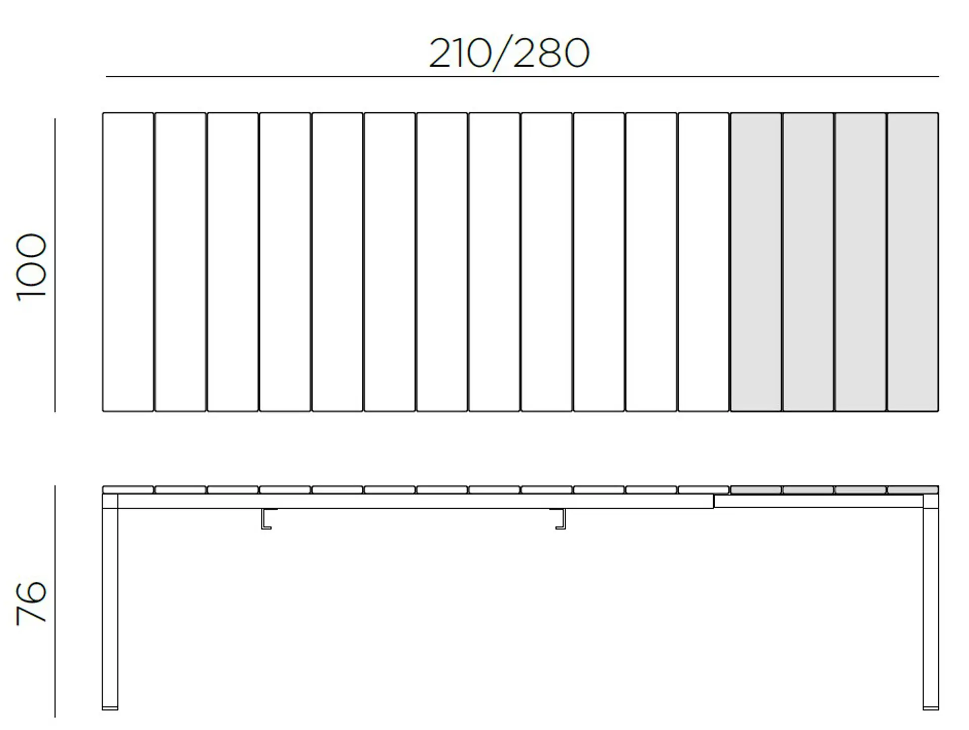 mesa rio alu 210 extensivél