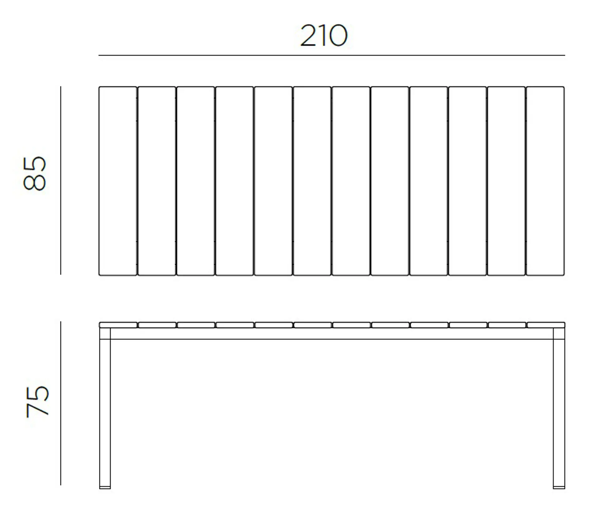 mesa rio alu 210